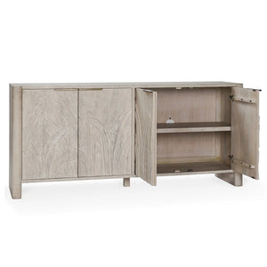 Ledro Mango Wood 4Dr Cabinet White Wash