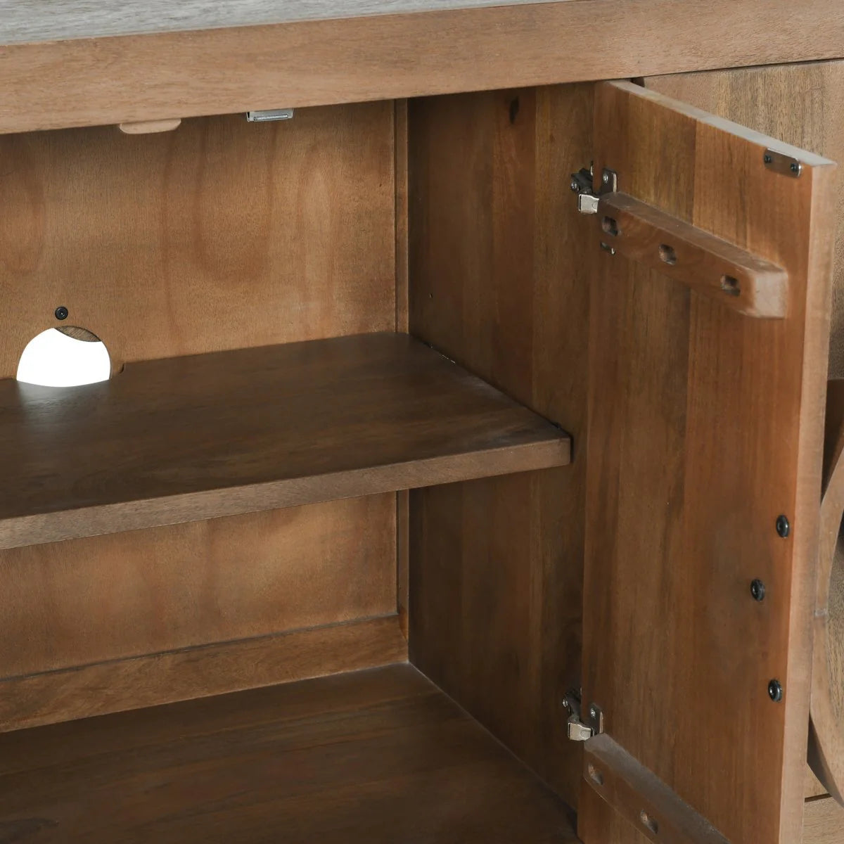 Vally Mango Wood 6Dr Buffet Natural