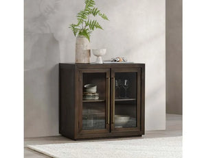 Bradley Oak Wood 2Dr Cabinet Landmark Brown