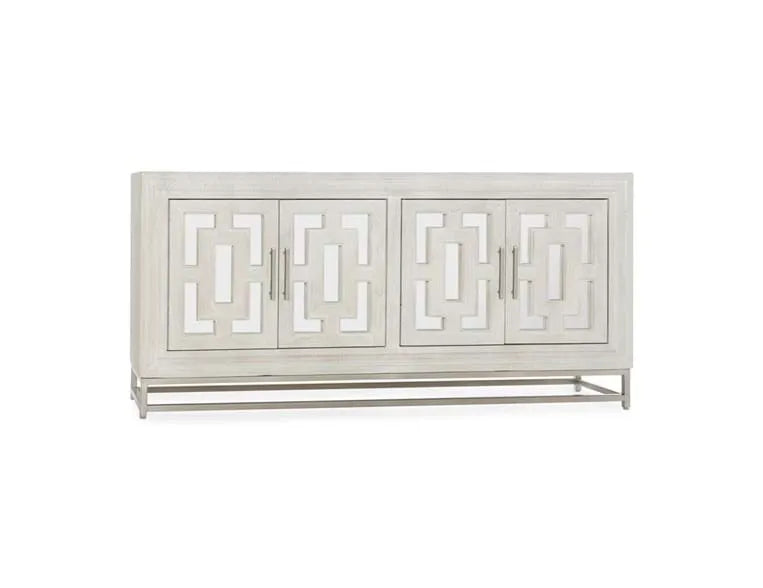 Adina Mango Wood 4Dr Cabinet White Washed