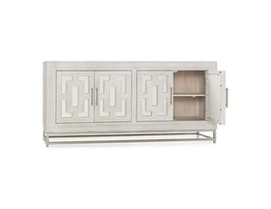 Adina Mango Wood 4Dr Cabinet White Washed