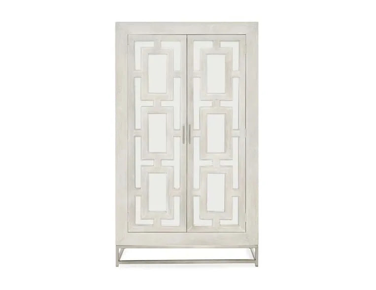 Adina Mango Wood Tall Cabinet White Washed