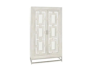 Adina Mango Wood Tall Cabinet White Washed