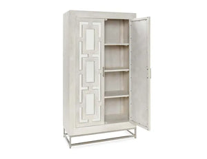 Adina Mango Wood Tall Cabinet White Washed