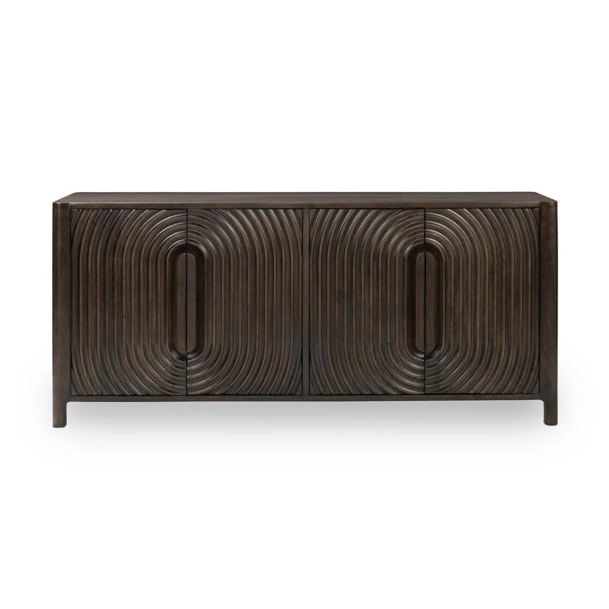 Colson Mango Wood 4Dr Cabinet Coffee Brown