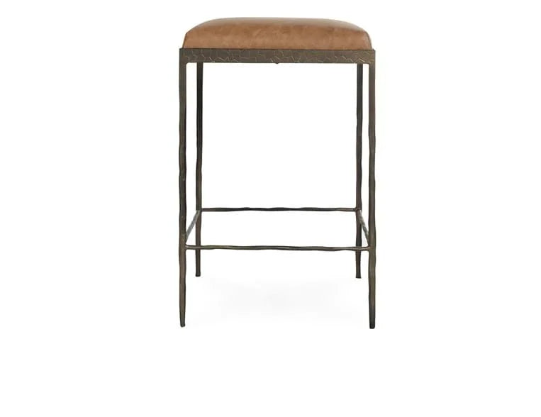 Bose Leather 26" Counter Stool Chestnut Brown