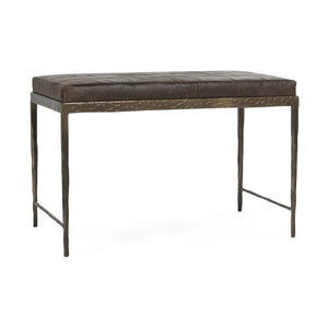 Malo Leather 28" Bench Cocoa Brown