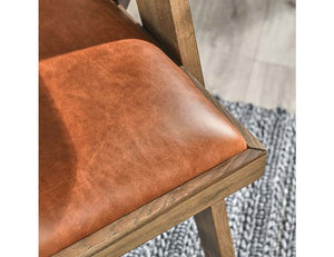 Dolton Leather Dining Arm Chair Autumn Brown