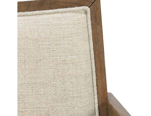 Dolton Linen Blend Dining Arm Chair Beige/Natural