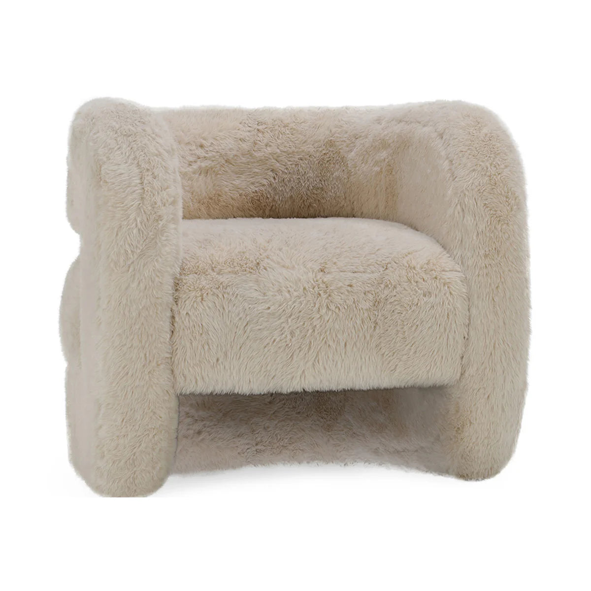 Teddy Plush Accent Chair Beige