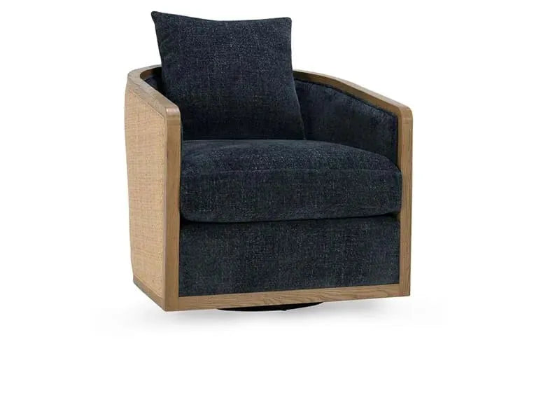 Bahama Swivel Accent Chair Estate Blue