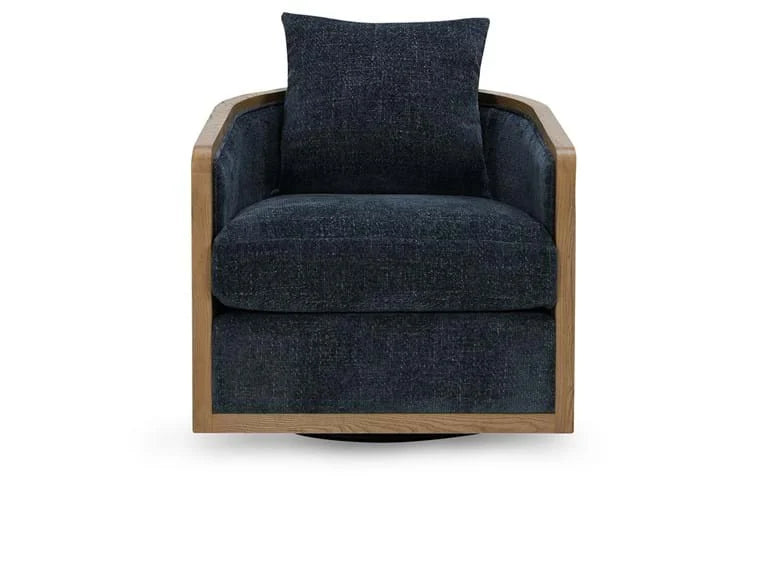 Bahama Swivel Accent Chair Estate Blue