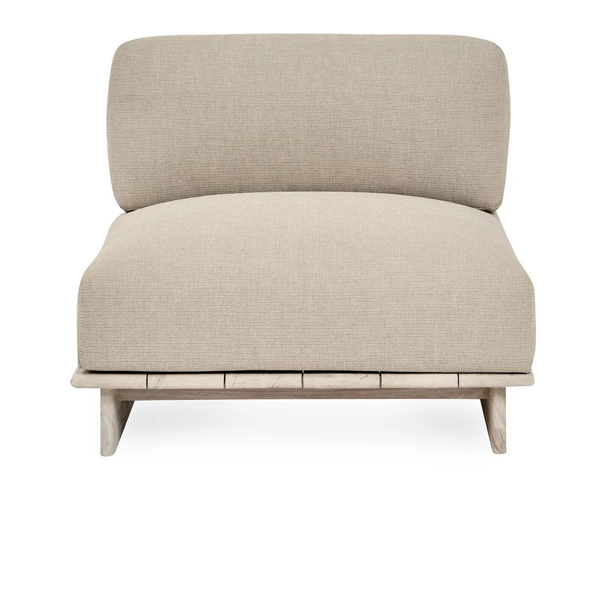 Livia Teak Outdoor Armless Chair Taupe