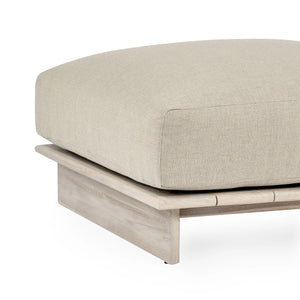 Livia Teak Outdoor 38" Outdoor Ottoman Taupe