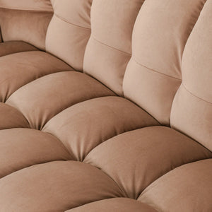 Petra Velvet 90" Sofa French Beige