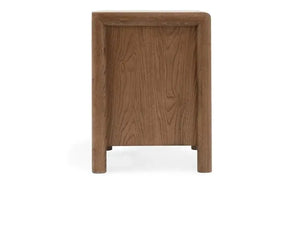 Corda Oak Veneer 2Dwr Nightstand Nut Brown/Natural