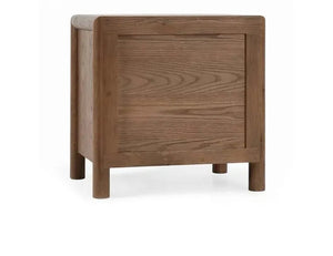 Corda Oak Veneer 2Dwr Nightstand Nut Brown/Natural