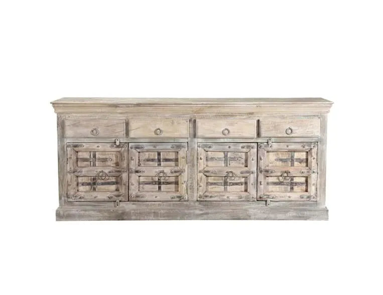 Alta 89" 4Dr 4Dwr Sideboard Bleached White