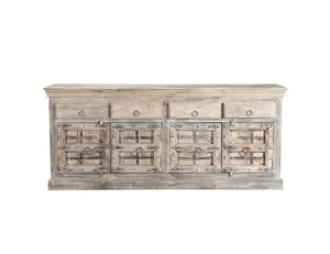 Alta 89" 4Dr 4Dwr Sideboard Bleached White