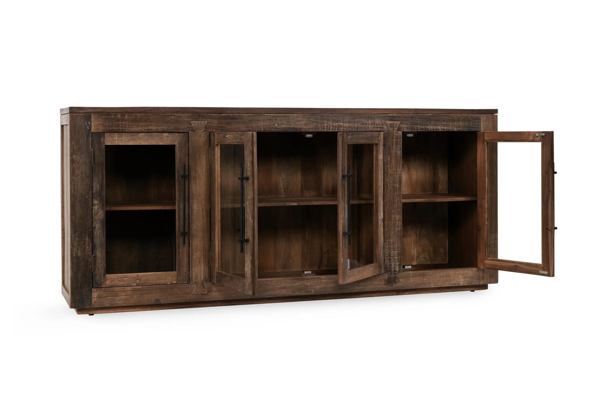 Jett Reclaimed Wood 4Dr Cabinet Natural