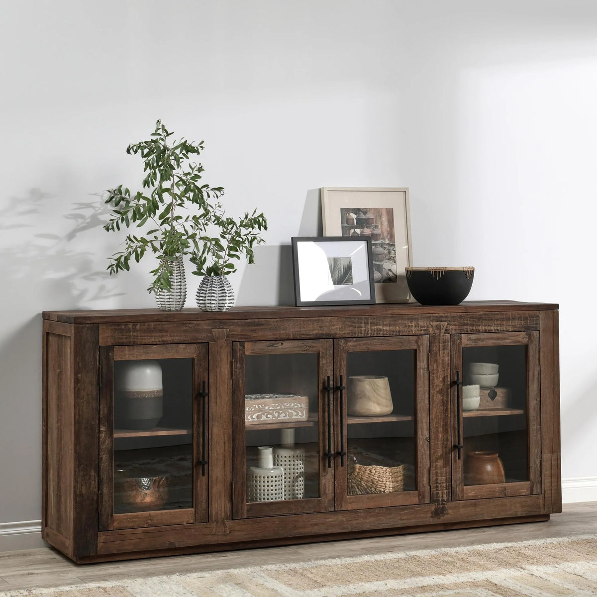 Jett Reclaimed Wood 4Dr Cabinet Natural