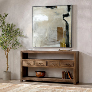 Mattai 4 Drawer Console Table Natural