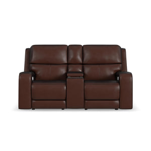 Power Reclining Loveseat with Console, Power Headrests, Lumbar, Heat & Massage