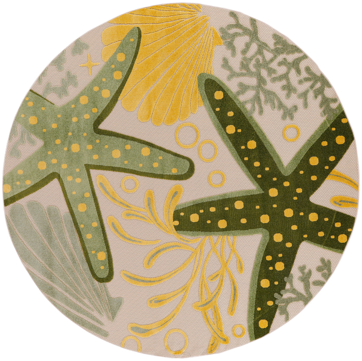 Aloha ALH24 Green Yellow Rug