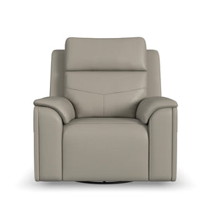 Power Swivel Gliding Recliner with Power Headrest, Lumbar, Heat & Massage