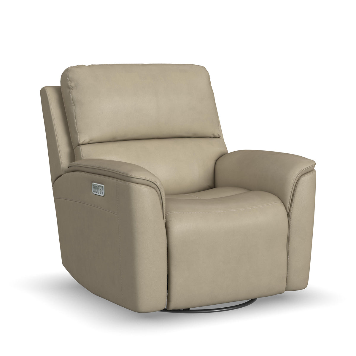 Power Swivel Gliding Recliner with Power Headrest, Lumbar, Heat & Massage