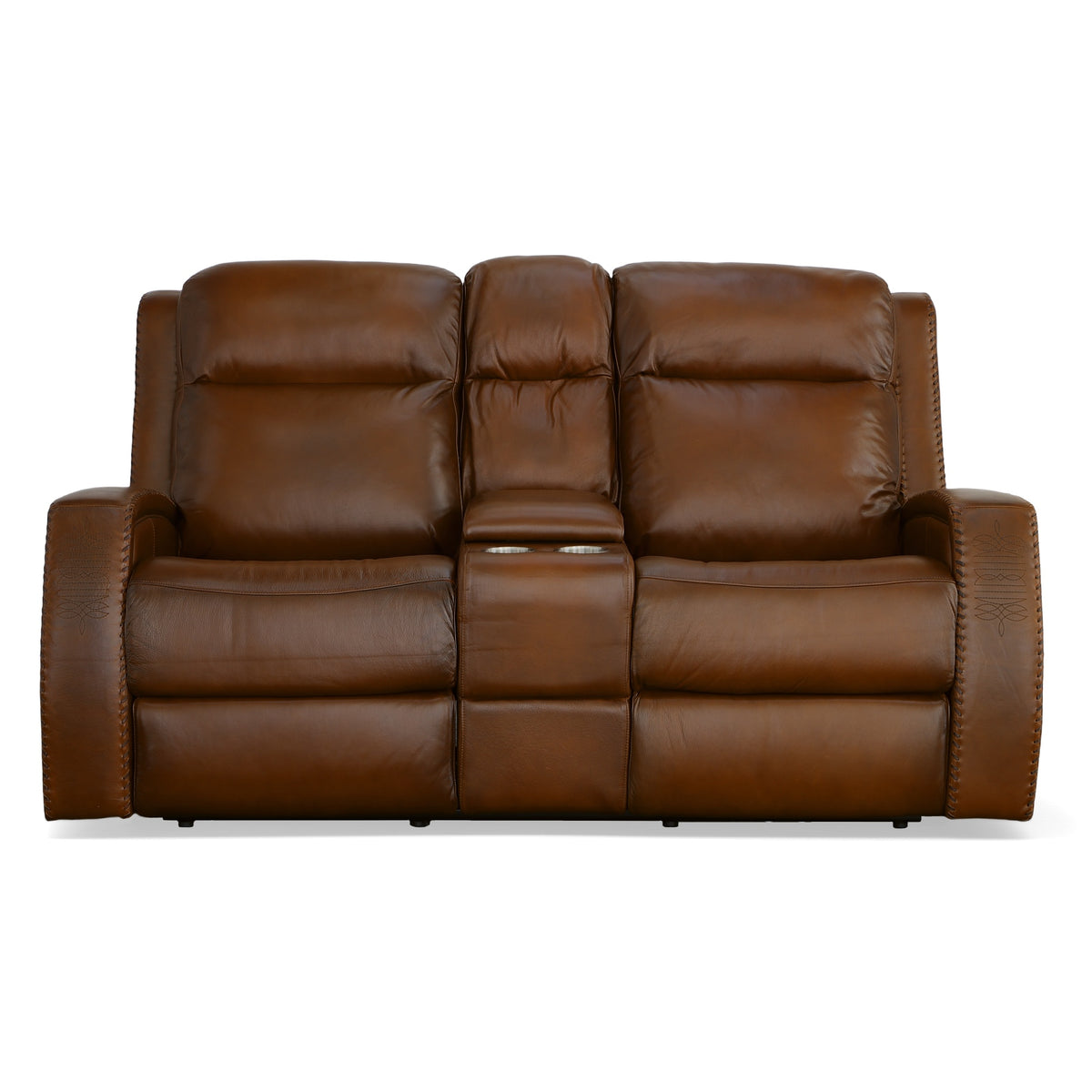 Power Loveseat with Console with Power Headrest