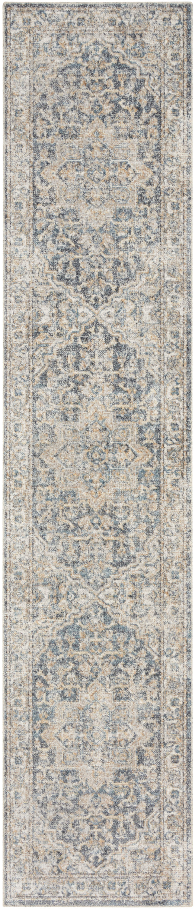Astra Machine Washable ASW12 Grey Blue Rug