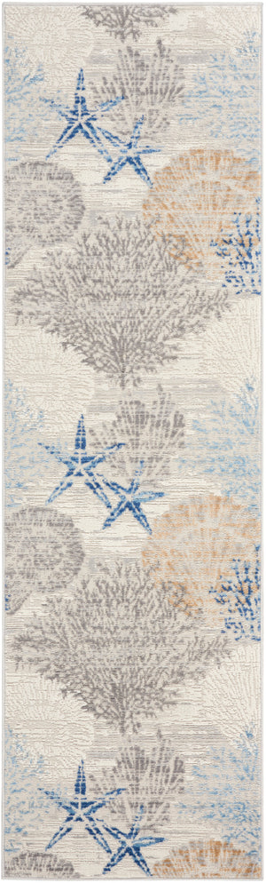 Seaside SDS04 Ivory Grey Blue Rug