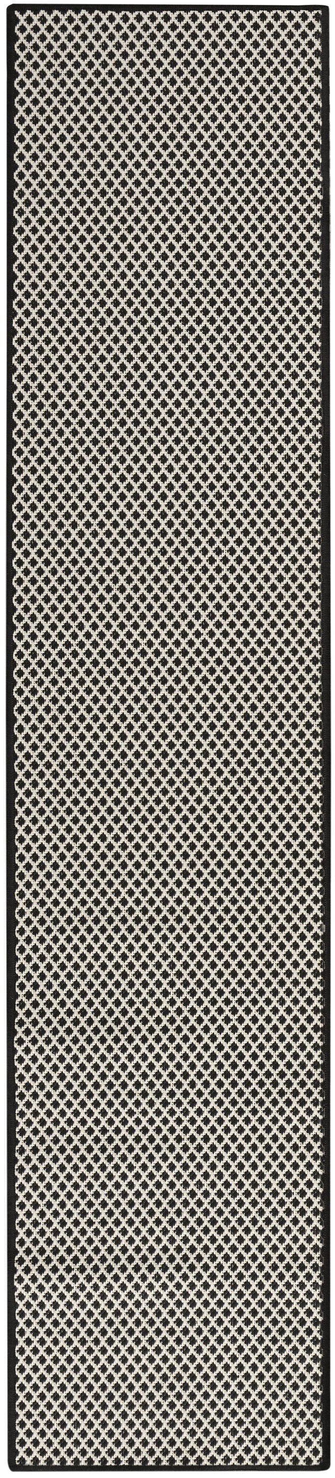 Courtyard COU01 Black White Rug