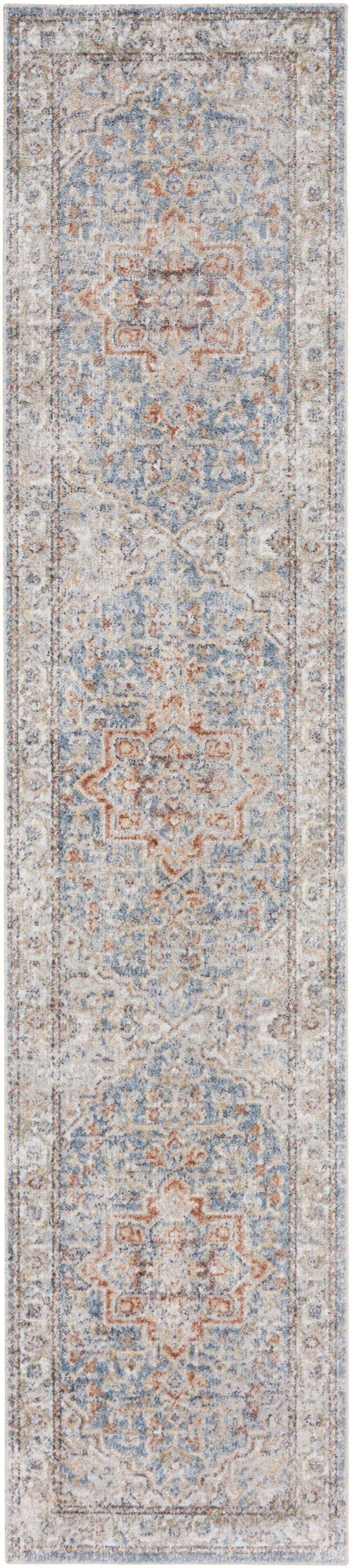 Astra Machine Washable ASW12 Denim Multicolor Rug