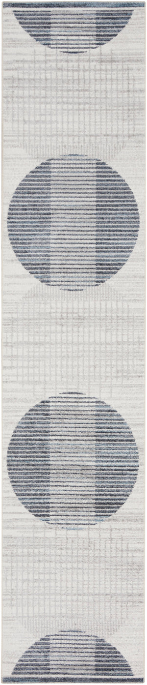 Astra Machine Washable ASW03 Ivory Blue Rug