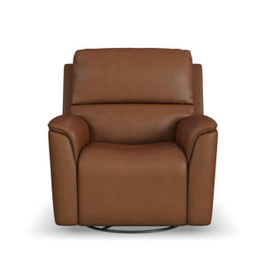 Power Swivel Gliding Recliner with Power Headrest, Lumbar, Heat & Massage