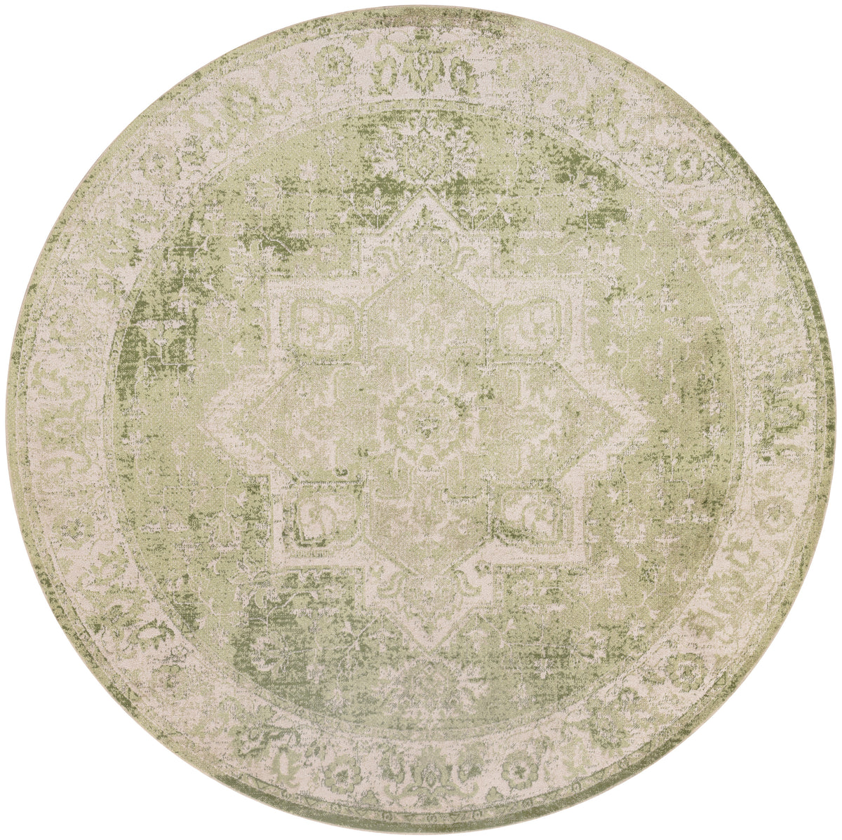 Astra Machine Washable ASW12 Ivory Green Rug