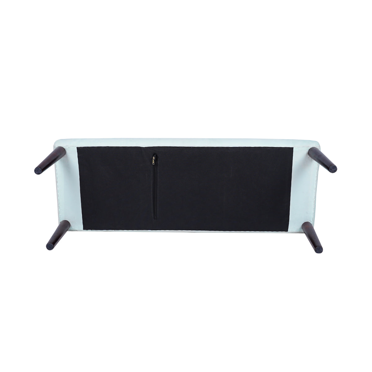 Dahlia Contemporary Embroidered Velvet Upholstered Accent Bench, Green/Ivory