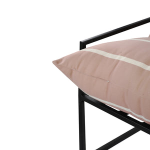 Contemporary Outdoor Polyester and Metal Geometric Accent Chair