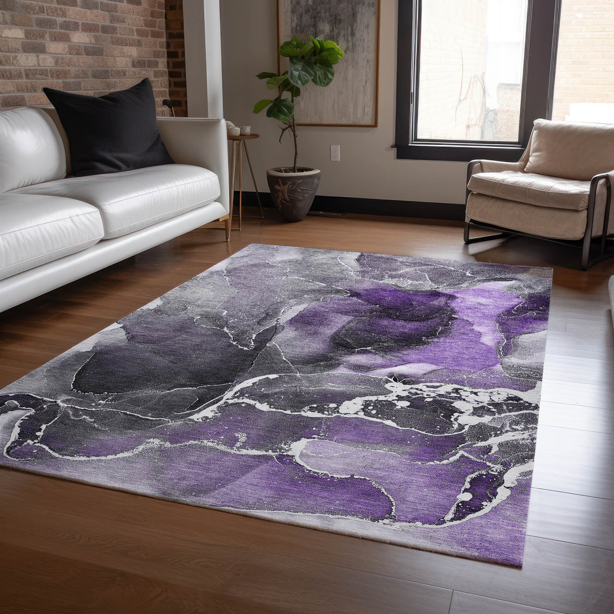 Chantille ACN503 Purple Rug