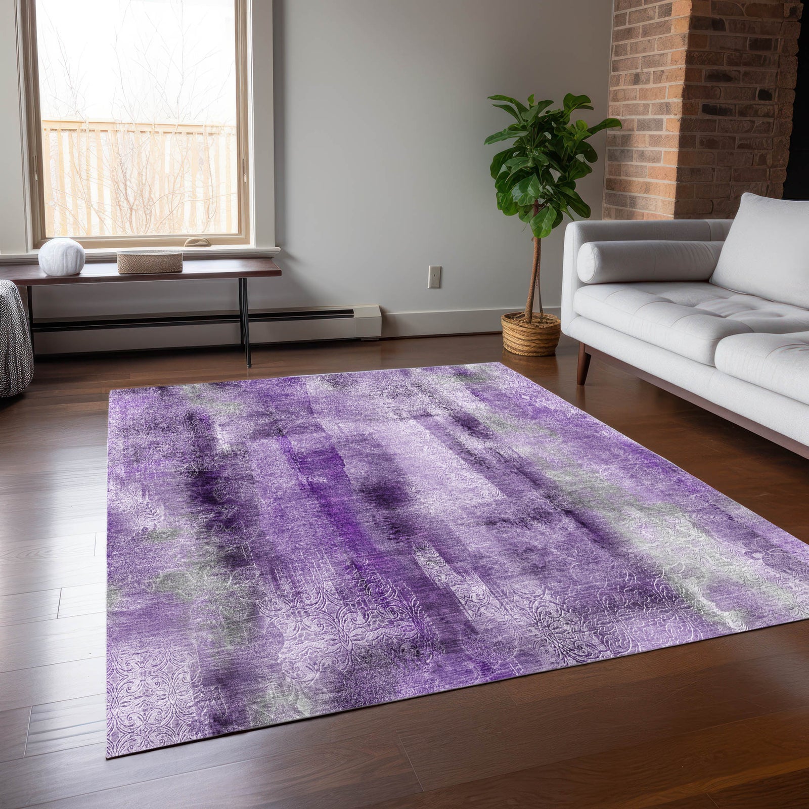 Chantille ACN537 Purple Rug