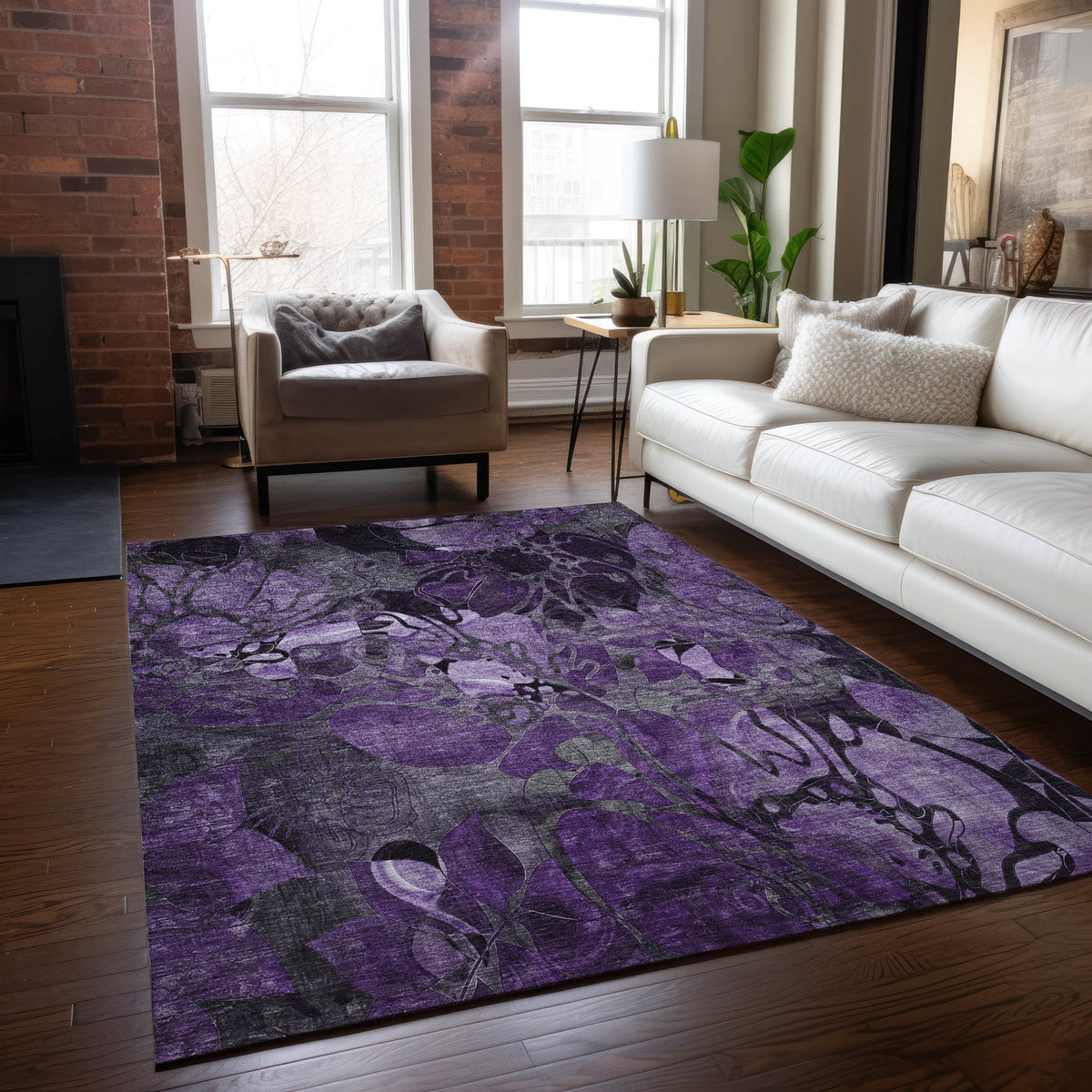 Chantille ACN558 Purple Rug