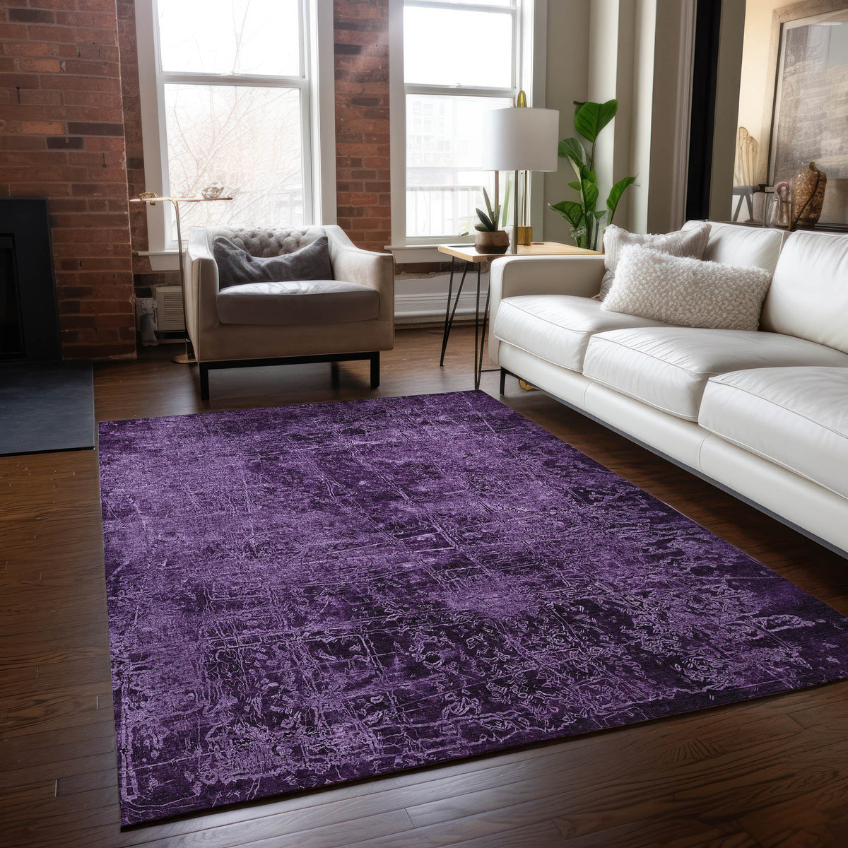 Chantille ACN559 Purple Rug