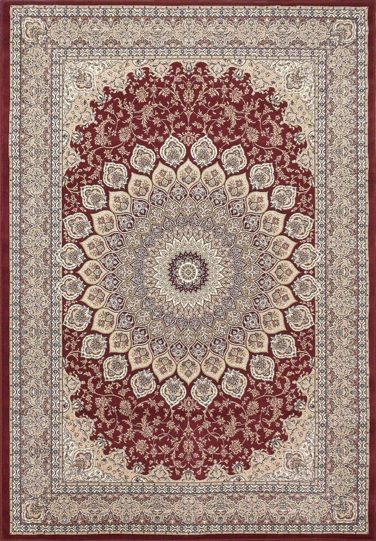 Ancient Garden 57090-1484 Red Rug