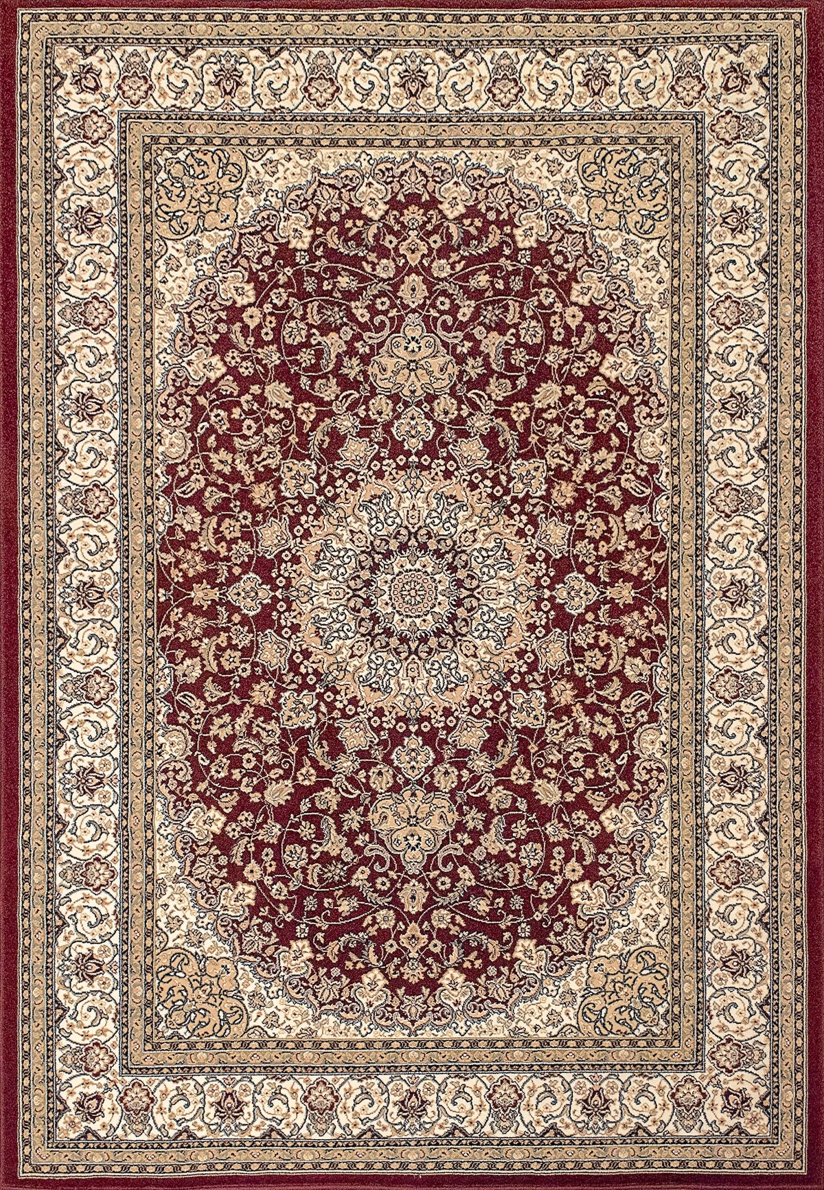 Ancient Garden 57119-1414 Red/Ivory Rug