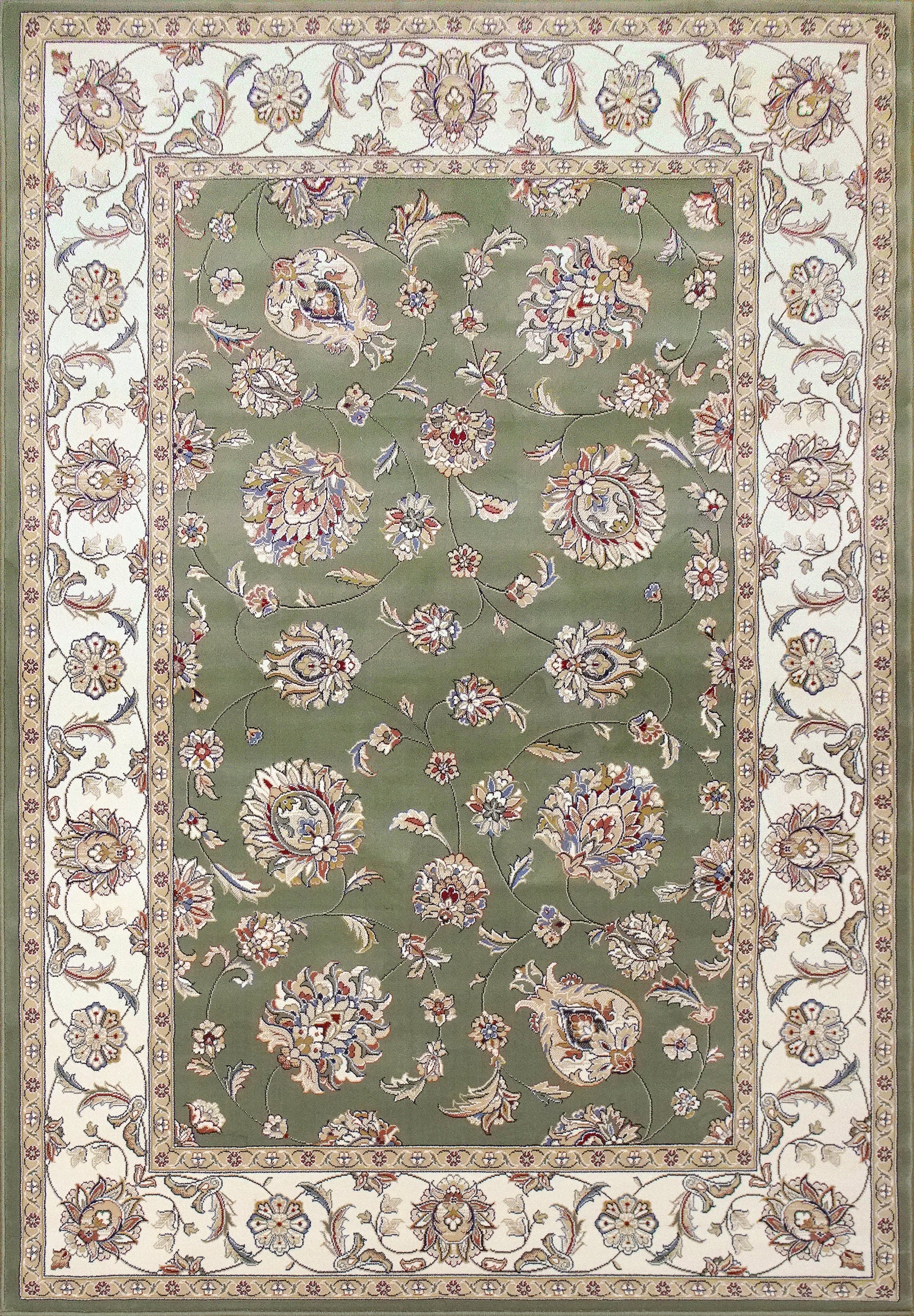 Ancient Garden 57365-4464 Green/Ivory Rug