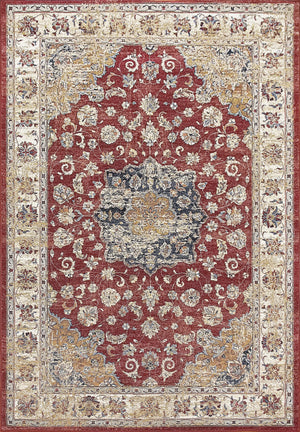 Ancient Garden 57559-1464 Red/Ivory Rug