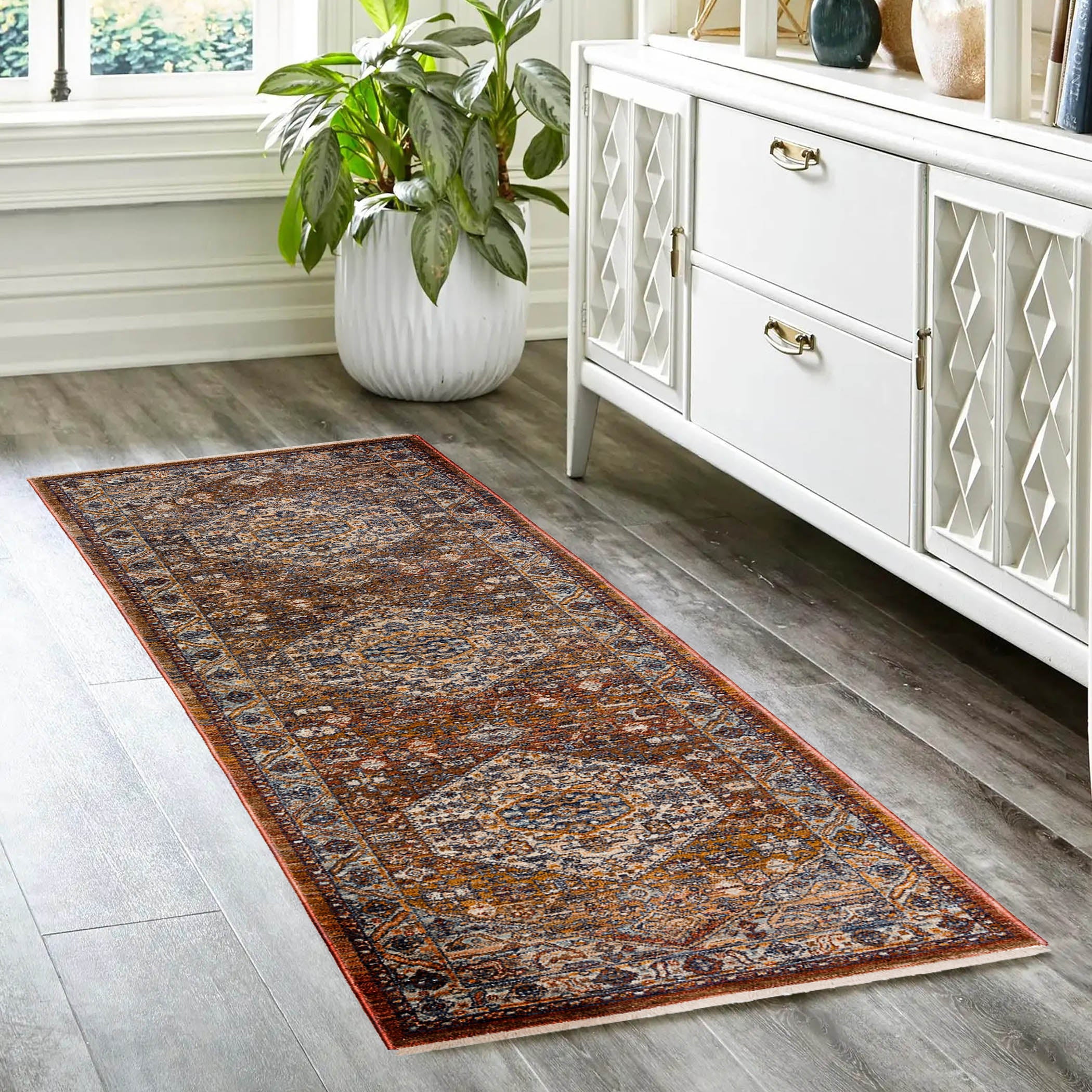 Parika Rugs Bergama BE1 Paprika Rug- Rectangle 3' x 5' | Area Rugs - Rug & Home