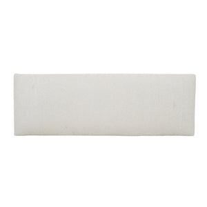 Genevieve Contemporary Cream Solid Boucle and Wood Upholstered Bench